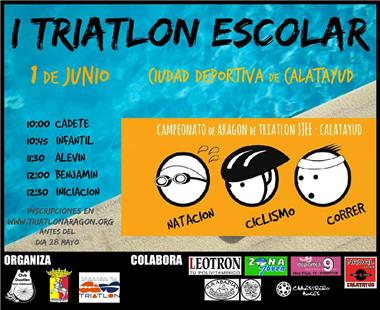 [JJ.EE.] Triatlón Escolar de Calatayud. Campeonato de Aragón de Triatlón Escolar.